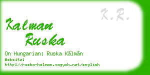 kalman ruska business card
